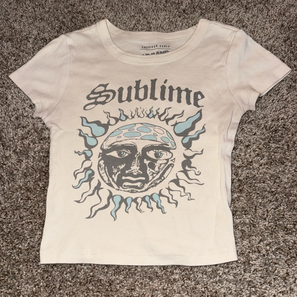 Cropped Graphic Tee - Yellow